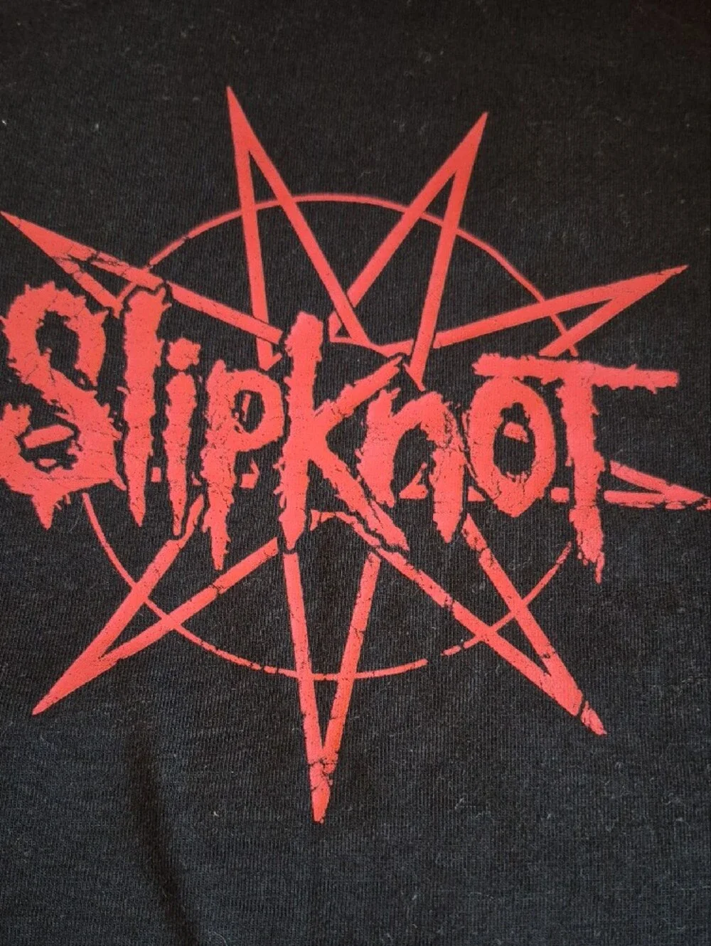 Hot Topic Black Tank Top with Red Slipknot Logo